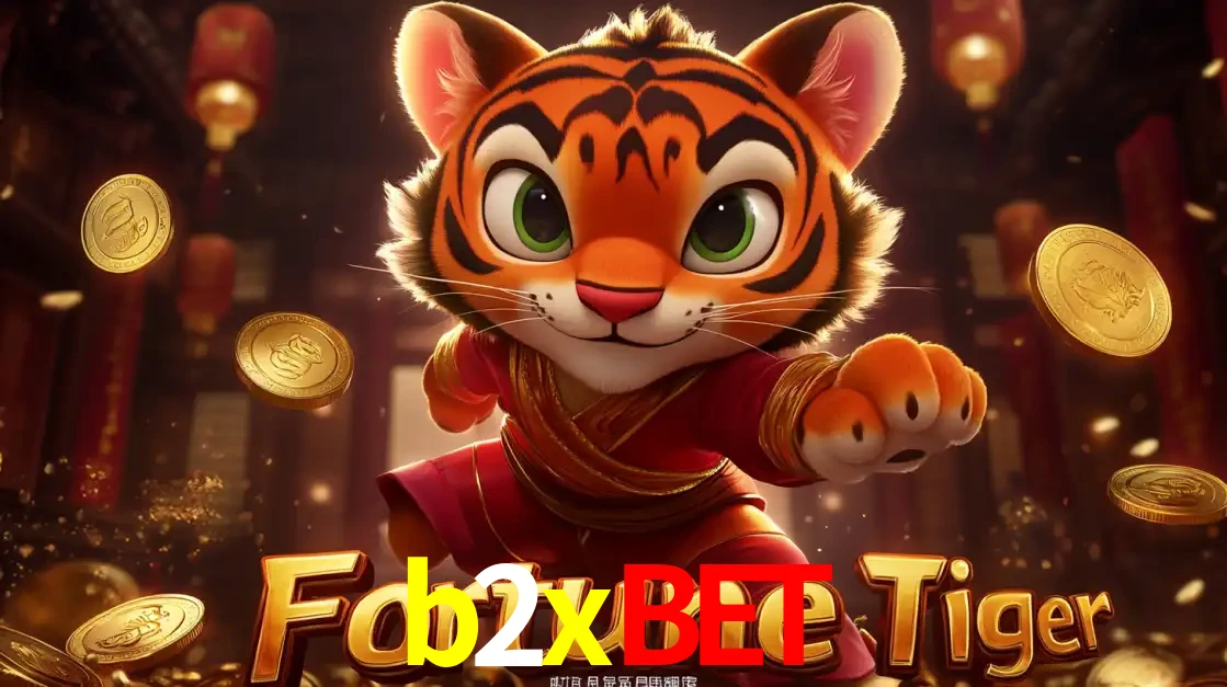O carismático mascote do jogo de slot Fortune Tiger, um tigre fofo em pose de artes marciais, pronto para trazer sorte e multiplicadores de ganhos no cassino online b2xbet.