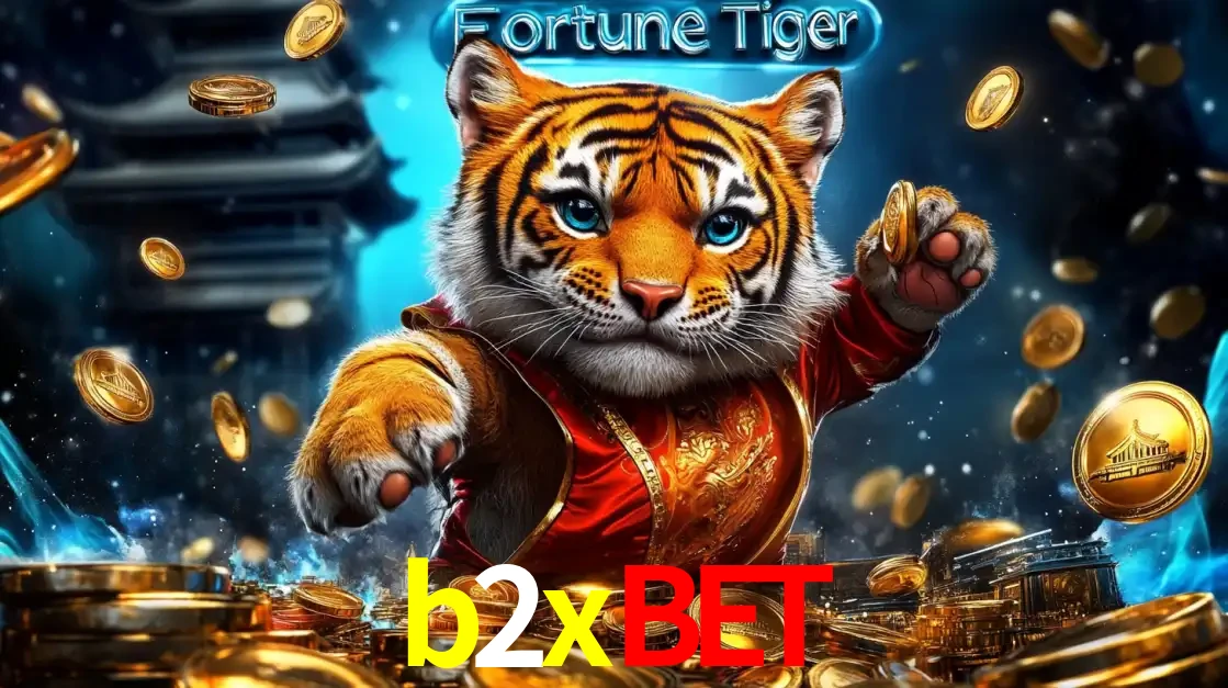 Imagem promocional do jogo de slot Fortune Tiger, com um tigre majestoso em traje tradicional cercado por uma fortuna em moedas de ouro, disponível agora no cassino b2xbet.